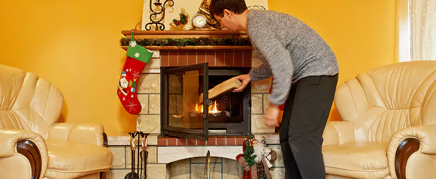 Rusted Metal Fireplace Restoration in White Settlement, Texas